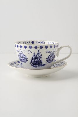 Anthropologie   Santa Maria Cup & Saucer  