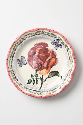 Fluttering Petals Dinner Plate   Anthropologie