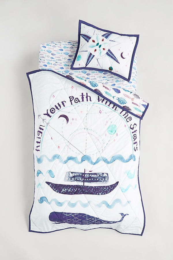 Slide View: 4: Nautical Navigation Toddler Sham