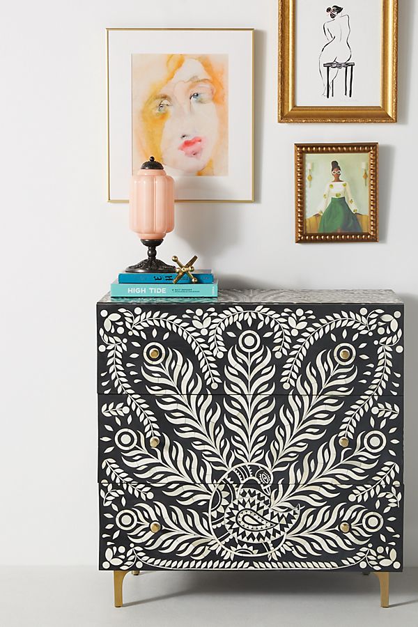 Slide View: 1: Lucienne Three-Drawer Dresser