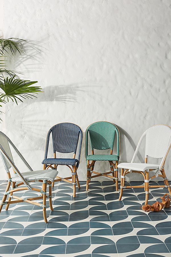 Slide View: 2: Woven Indoor/Outdoor Bistro Chair