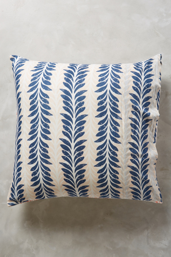 Woodblock Floral Euro Sham Anthropologie