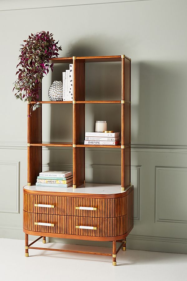 Slide View: 1: Deluxe Tamboured Media Cabinet