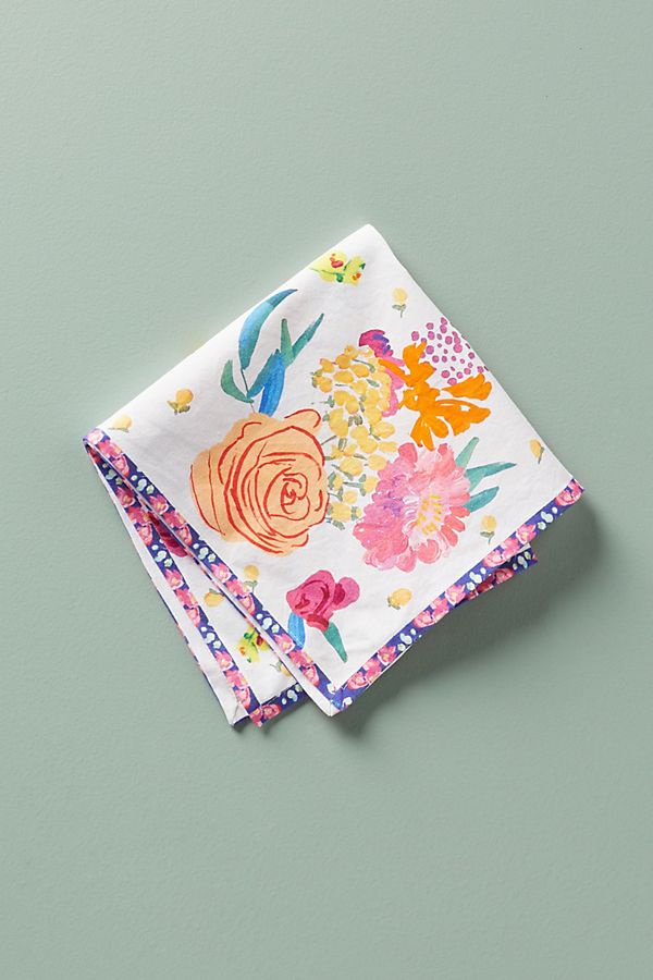 Slide View: 1: Paint + Petals Napkin