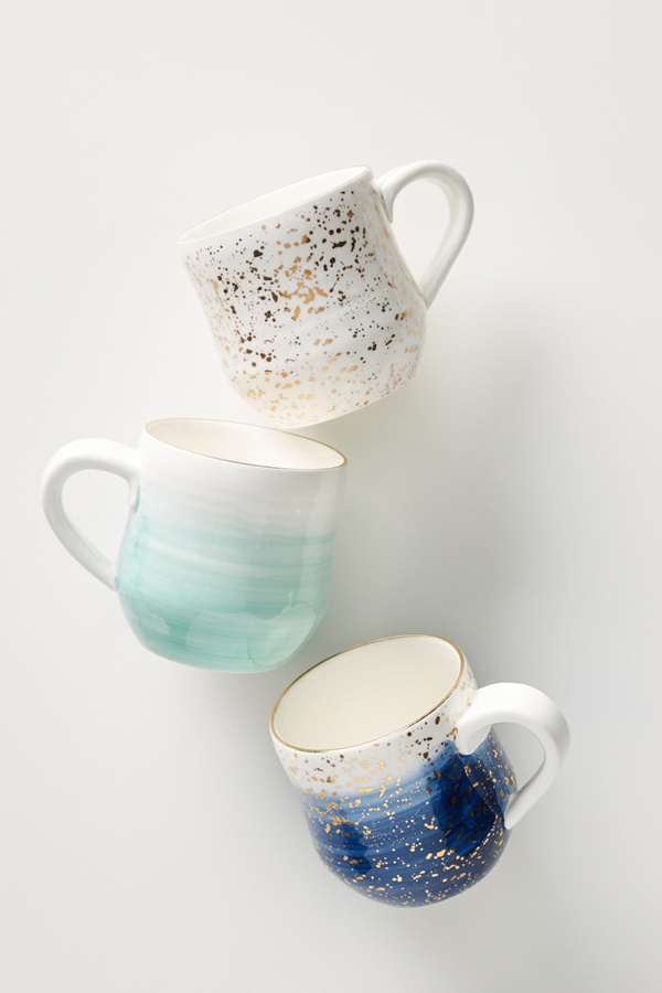 beautiful handpainted stoneware mugs