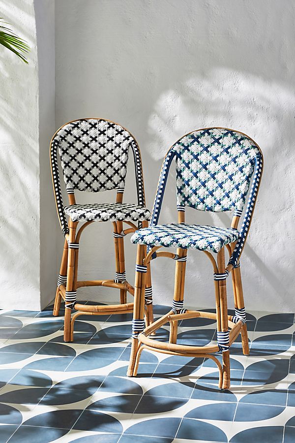 Slide View: 2: Woven Indoor/Outdoor Counter Stool