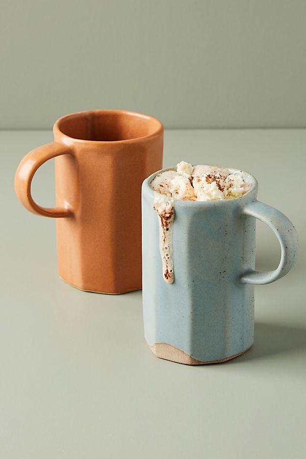 Slide View: 2: Faceted Ceramic Mug
