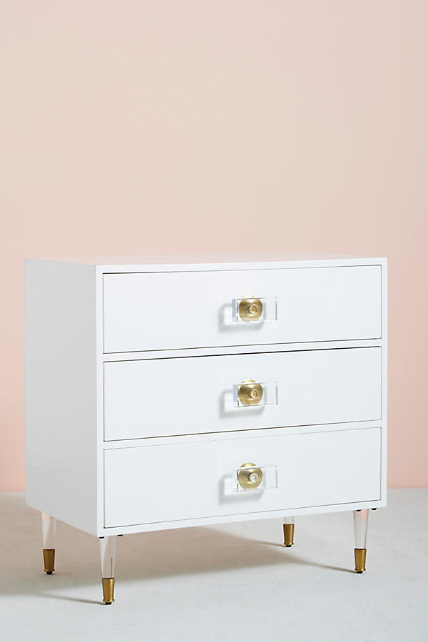 Slide View: 2: Lacquered Regency Three-Drawer Dresser