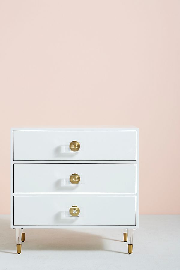 Slide View: 1: Lacquered Regency Three-Drawer Dresser