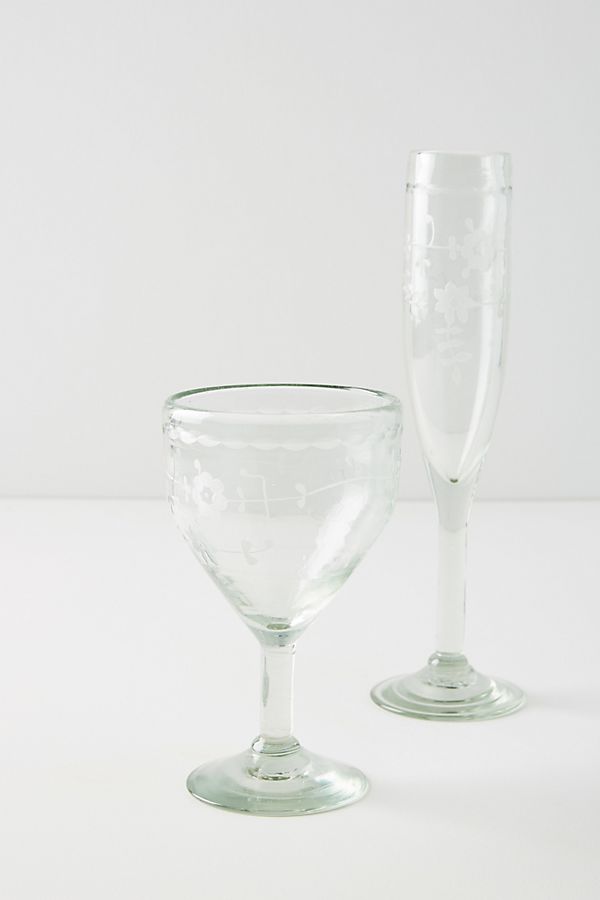 Slide View: 4: Agave Wine Glasses, Set of 4