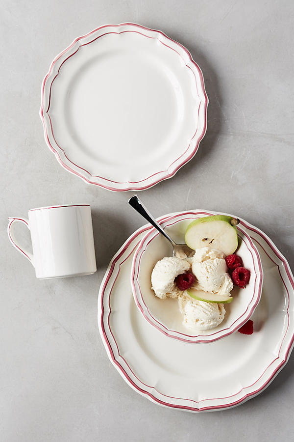 Slide View: 1: Gien Filet Bleu Four-Piece Place Setting