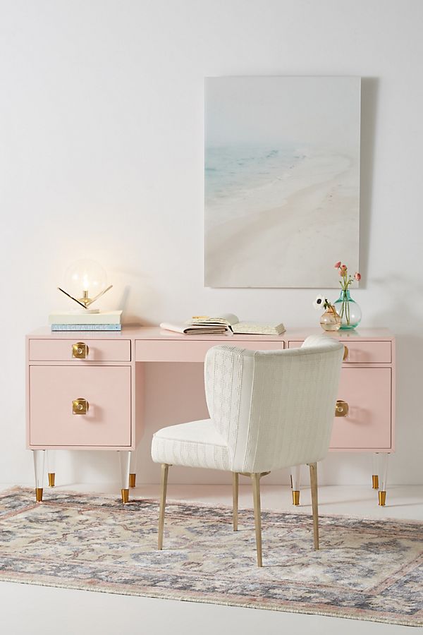 Slide View: 1: Lacquered Regency Desk